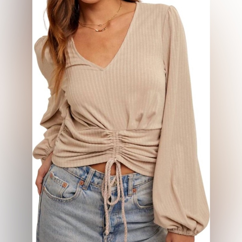 Hem & Thread Blouse with Cinched Adjustable Waist